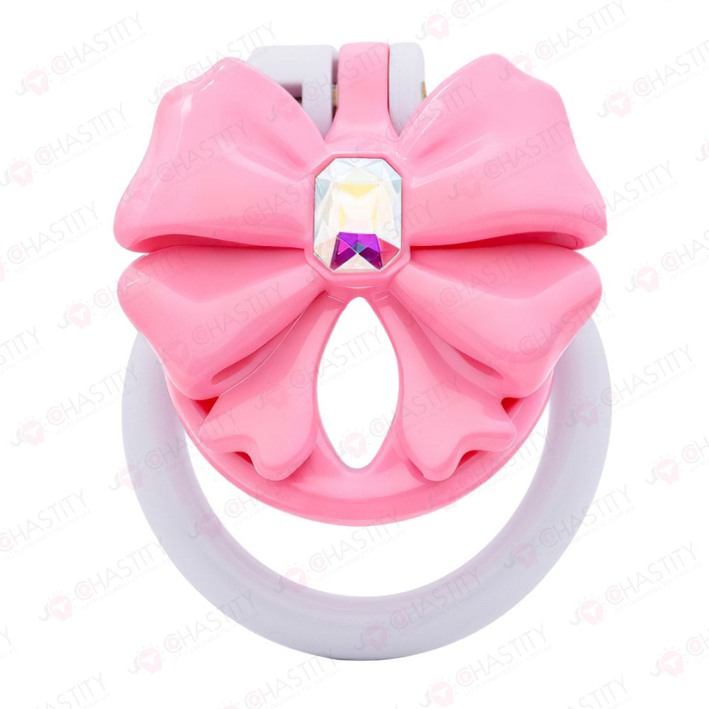 Butterfly Bow & Gem Shemale Chastity Cage