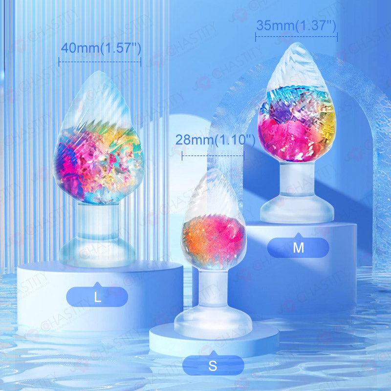 Clear & Rainbow Soft Anal Plug