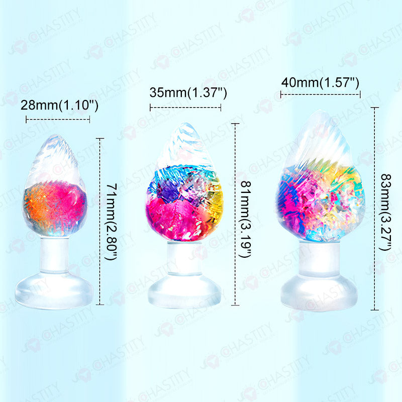 Clear & Rainbow Soft Anal Plug