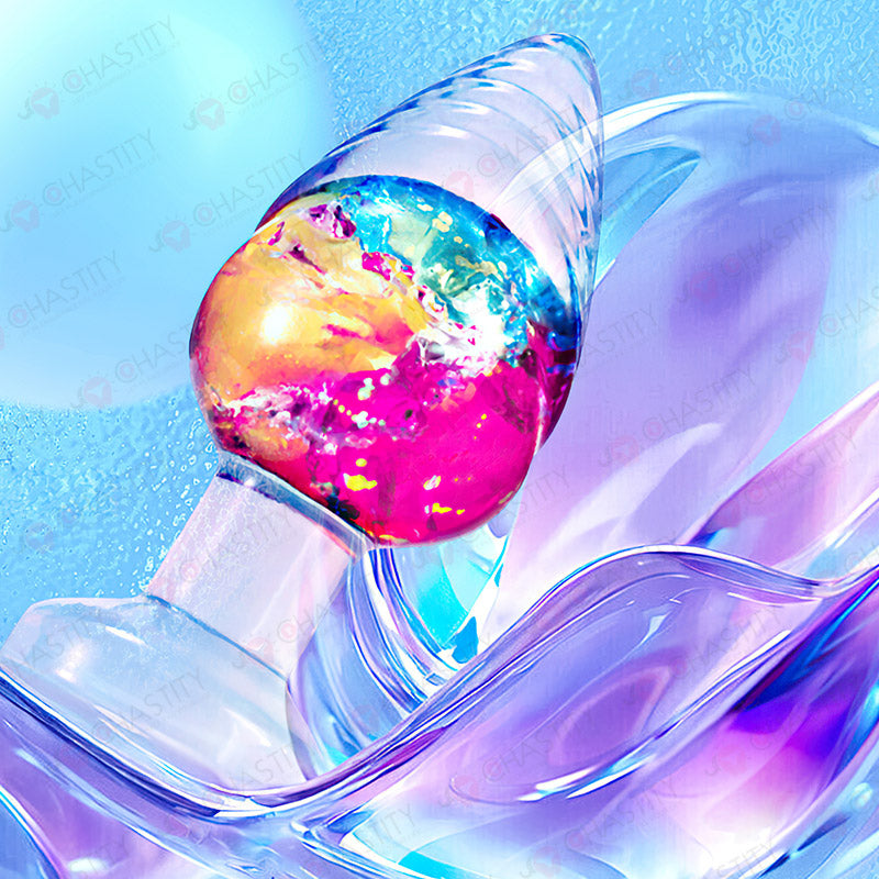 Clear & Rainbow Soft Anal Plug
