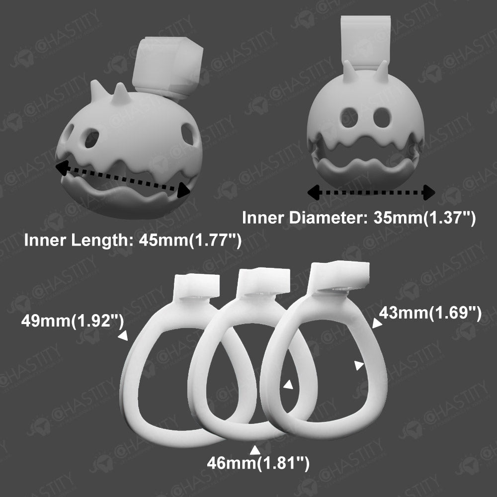Cute Monster Cartoon Chastity Cage
