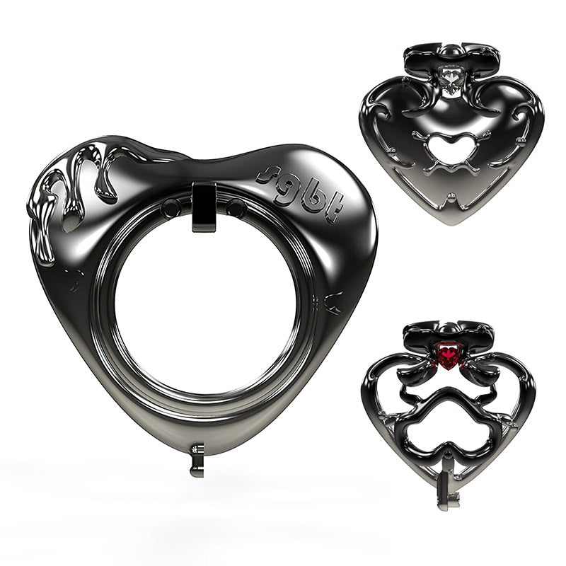 Dark Magic Chastity Cage with Gemstone