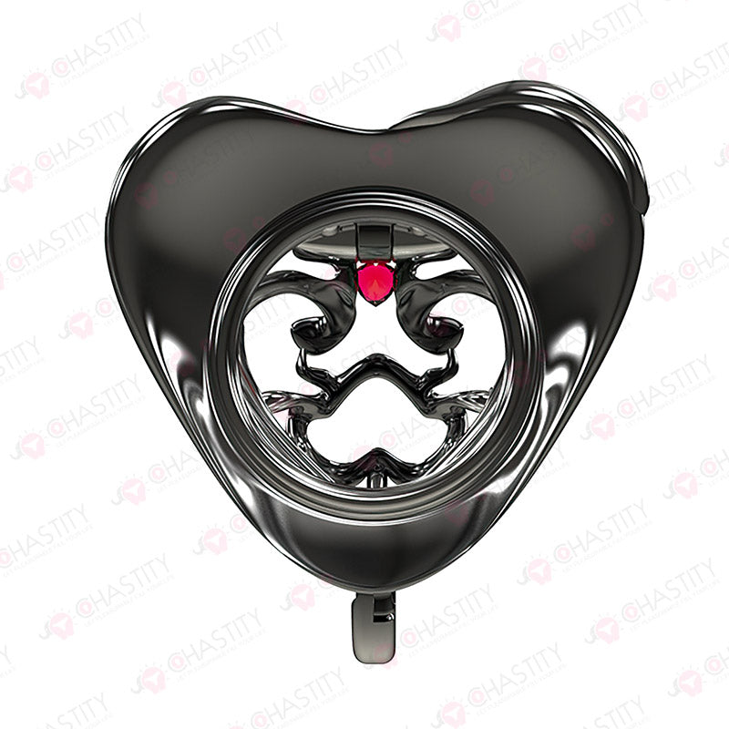 Dark Magic Chastity Cage with Gemstone