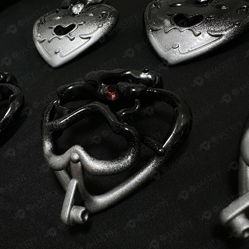 Dark Magic Chastity Cage with Gemstone