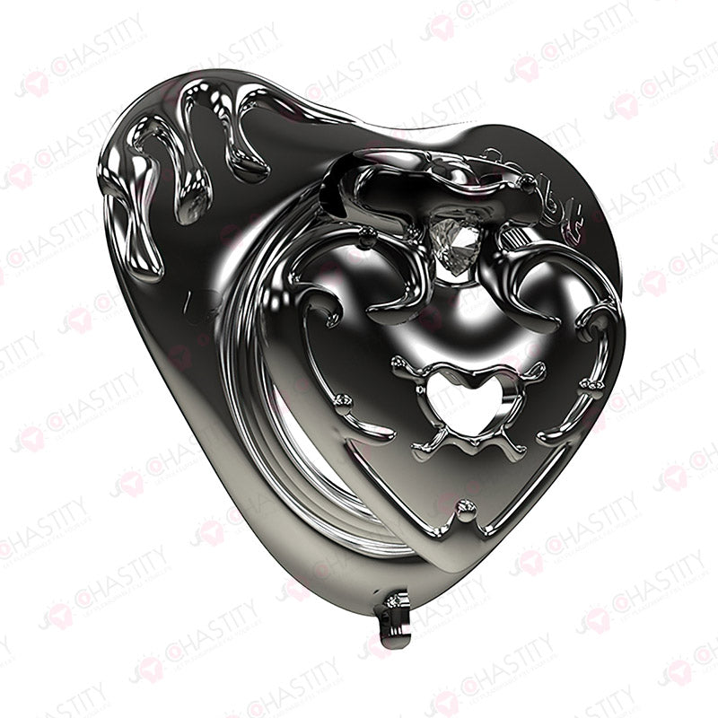 Dark Magic Chastity Cage with Gemstone
