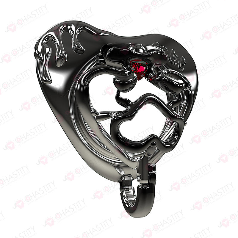 Dark Magic Chastity Cage with Gemstone