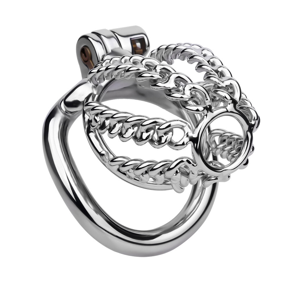 Fixed Steel Link Chastity Cage