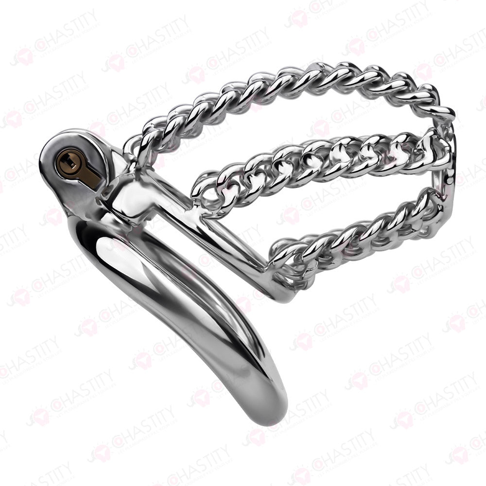 Fixed Steel Link Chastity Cage