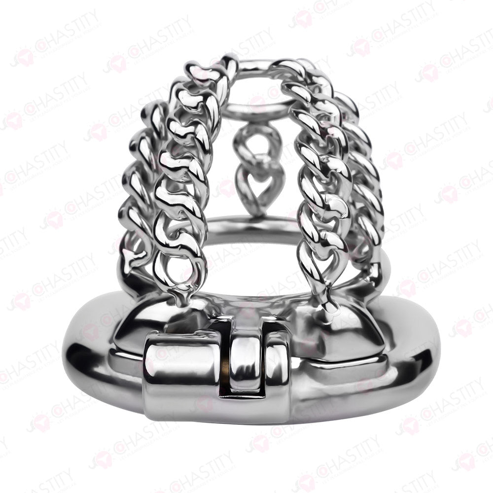 Fixed Steel Link Chastity Cage
