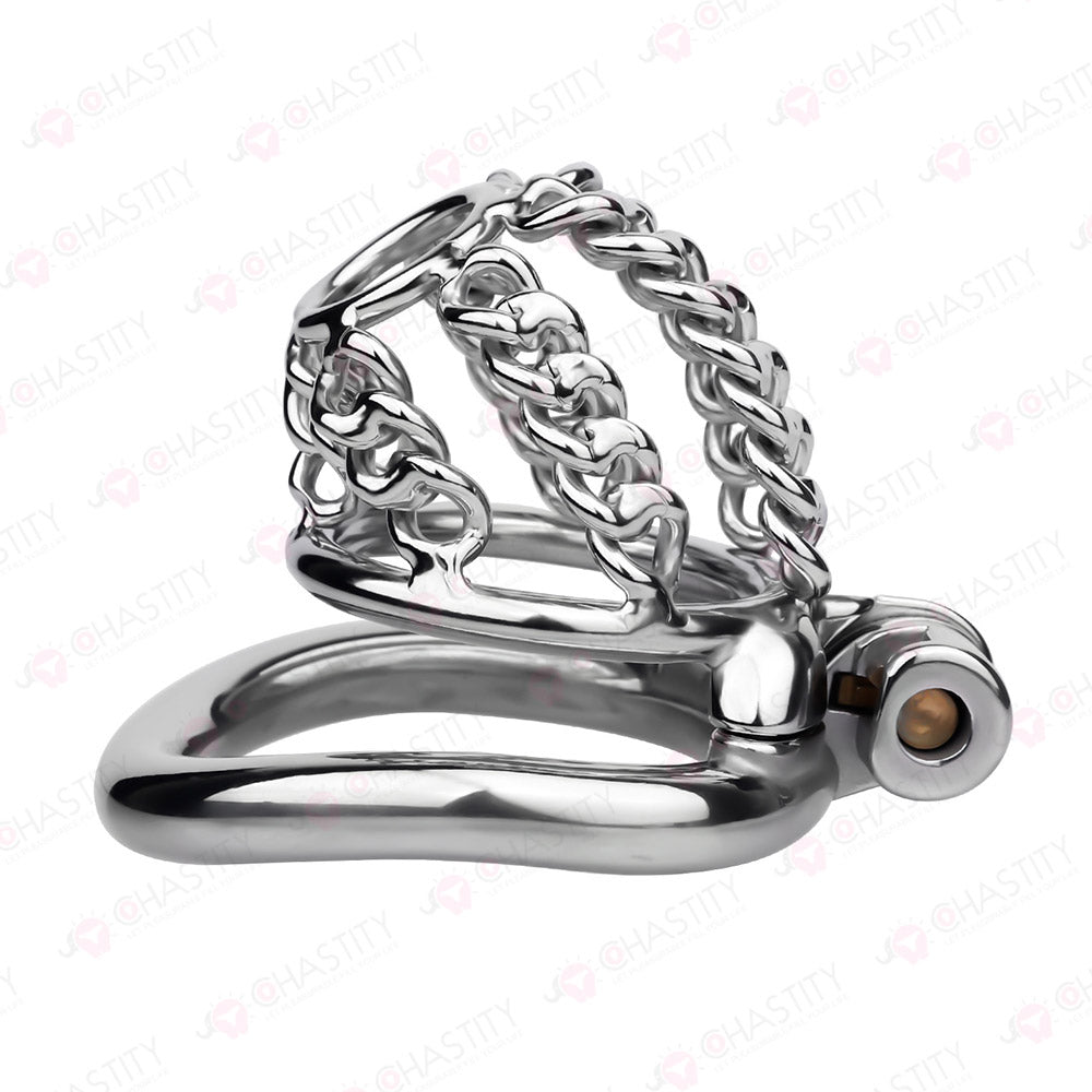Fixed Steel Link Chastity Cage