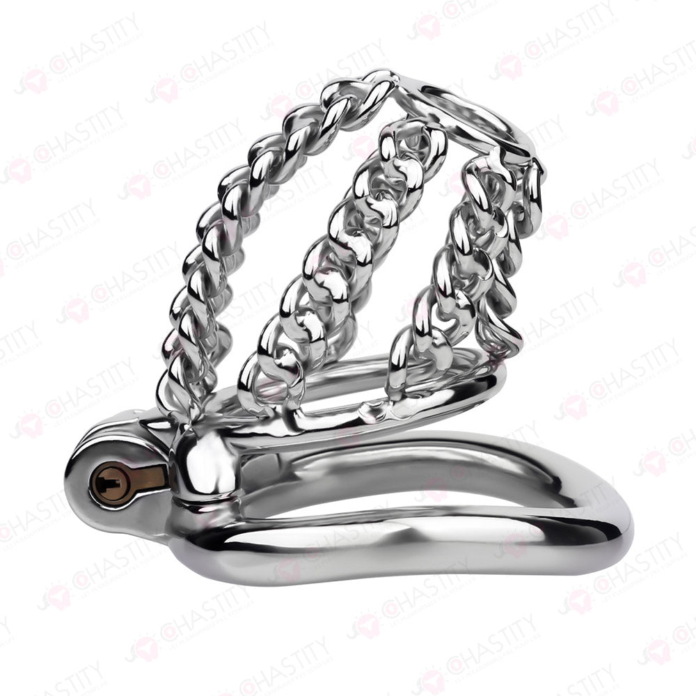Fixed Steel Link Chastity Cage