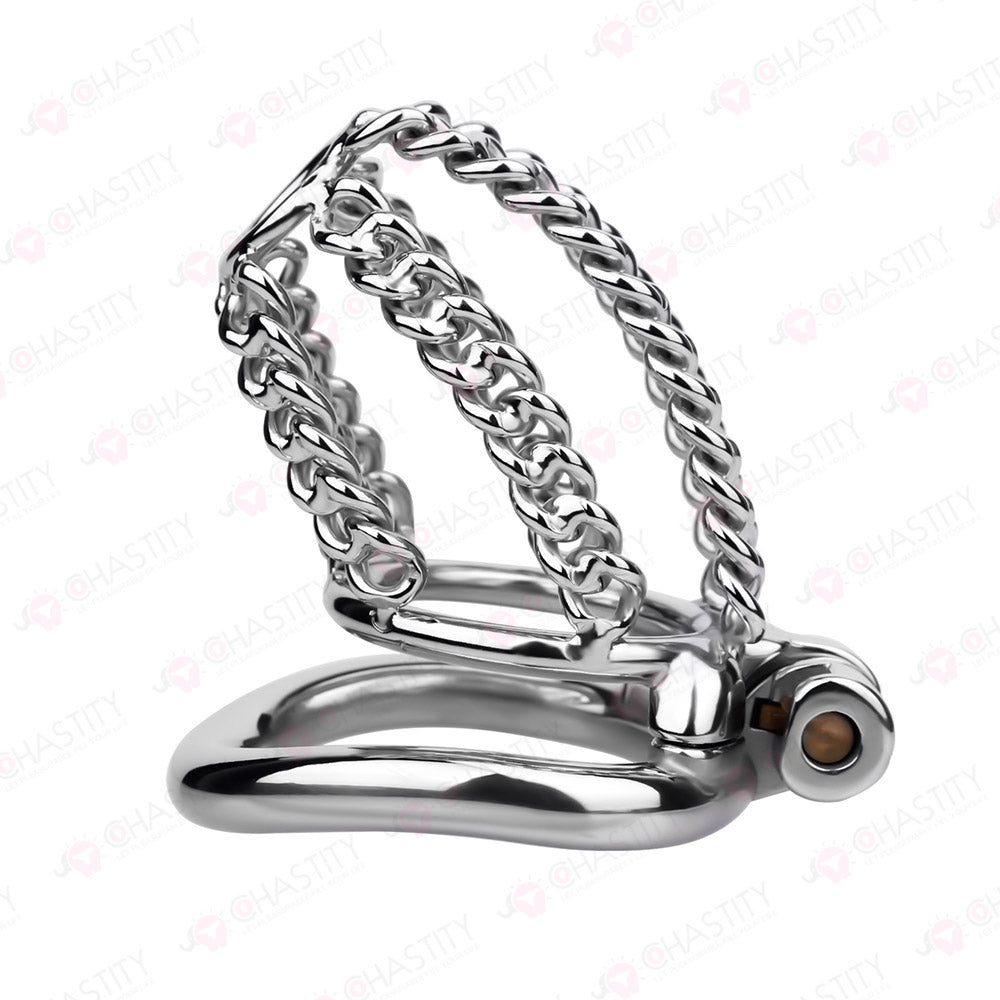 Fixed Steel Link Chastity Cage