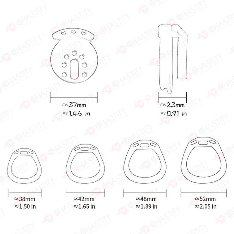 Flat Abstinence Chastity Set