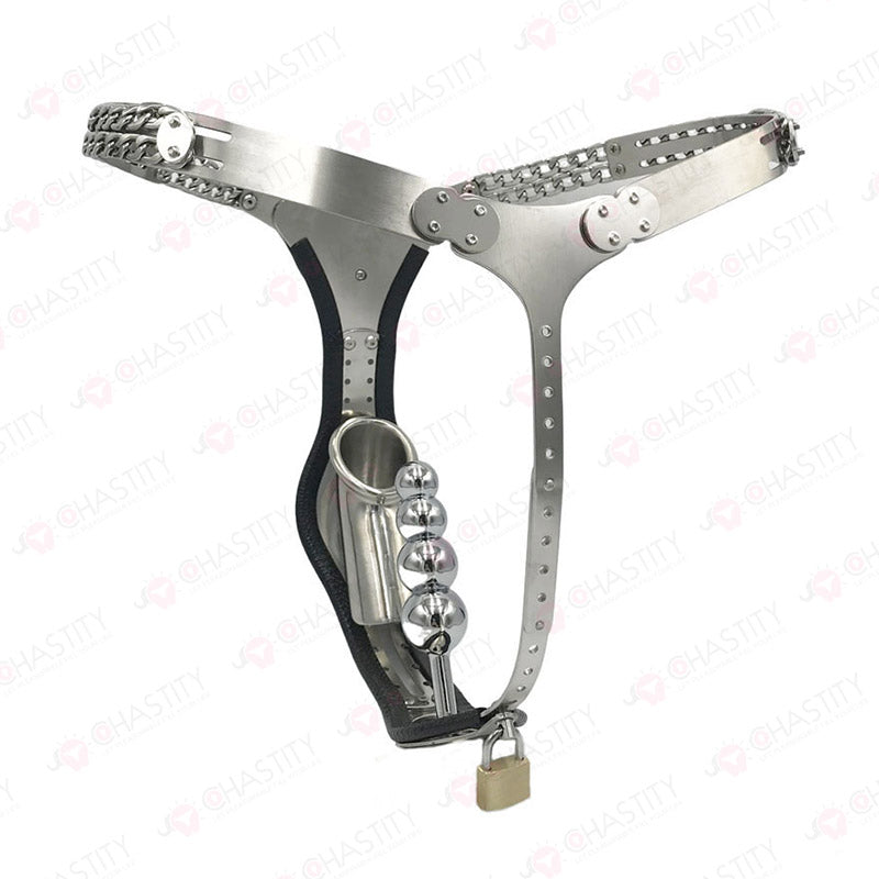 Full Male Chastity Belt (Button Lock)