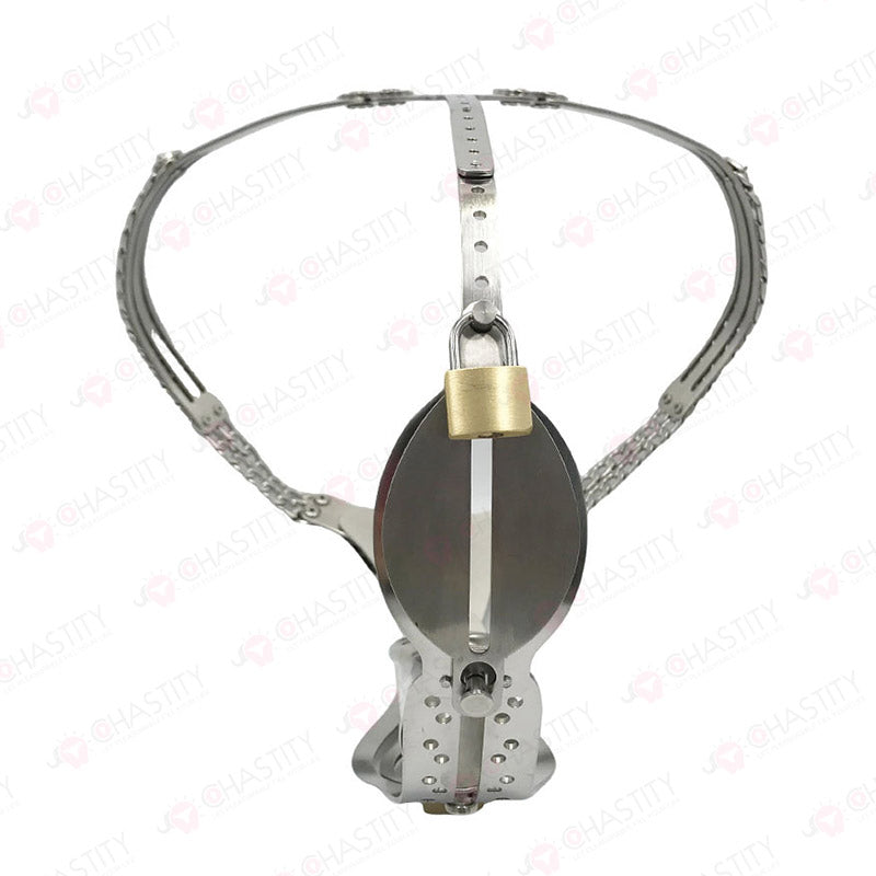 Full Male Chastity Belt (Button Lock)