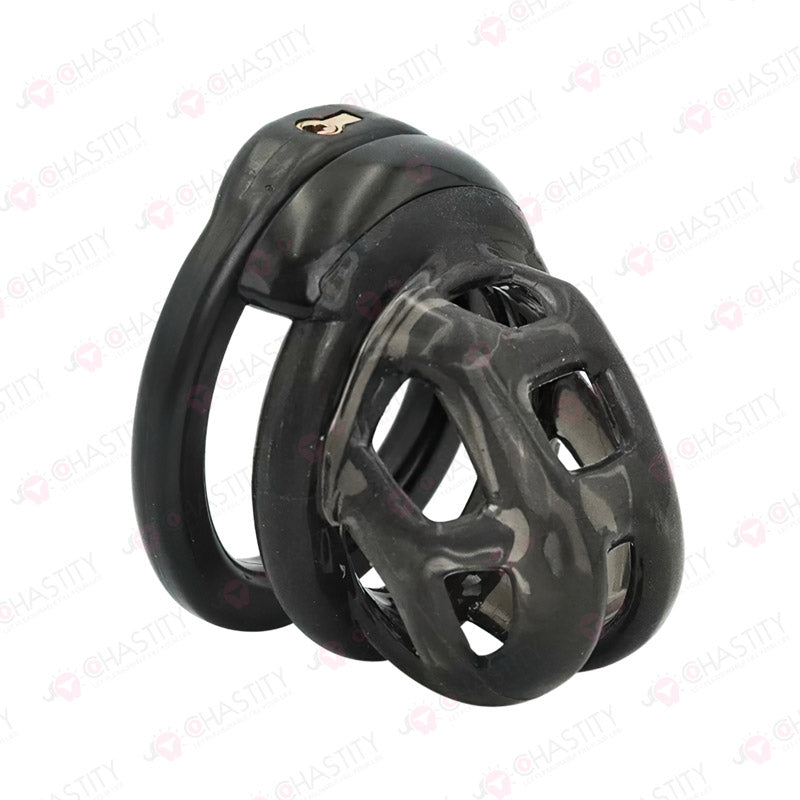 Hidden Lock Core Soft Rubber Chastity Cage
