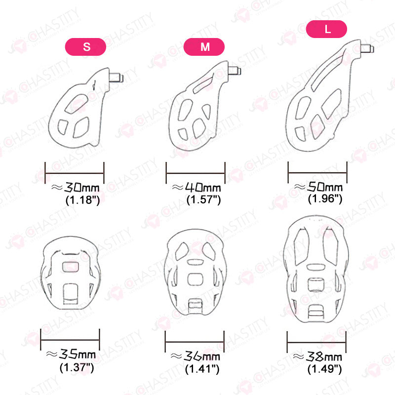 Hidden Lock Core Soft Rubber Chastity Cage