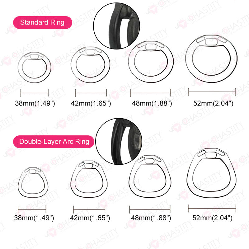 Hidden Lock Core Soft Rubber Chastity Cage