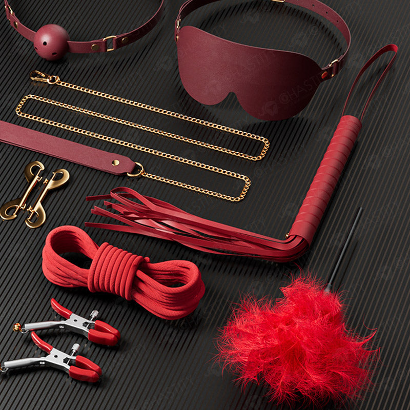 Leather Bondage Set For Sex 12 Pcs