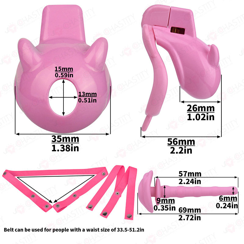 Little Devil Locked Up In Chastity