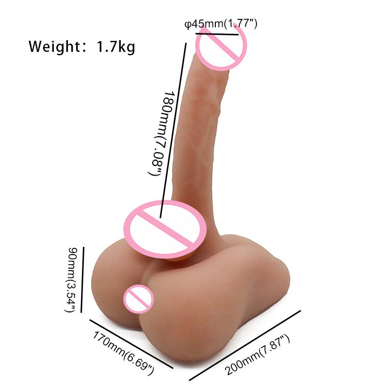 Male Sex Doll with Realistic Dildo and Testis