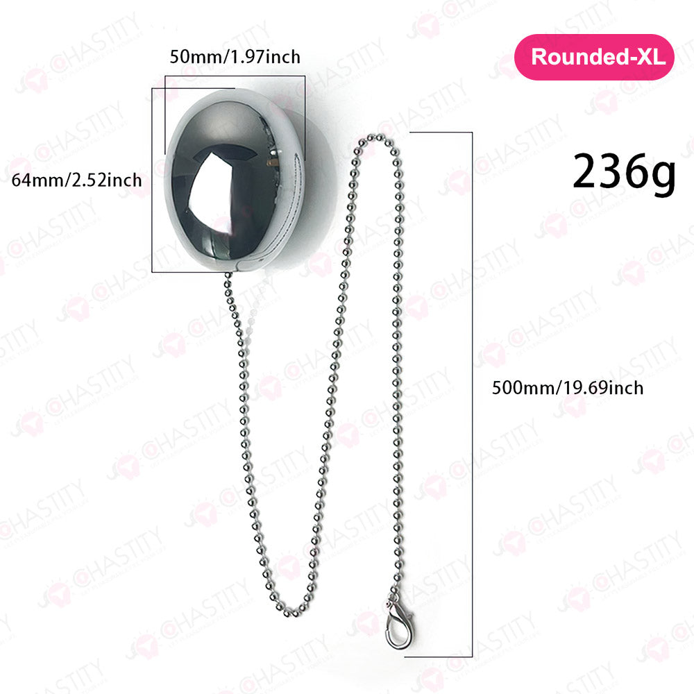Metal Egg Anal Plug With Chain