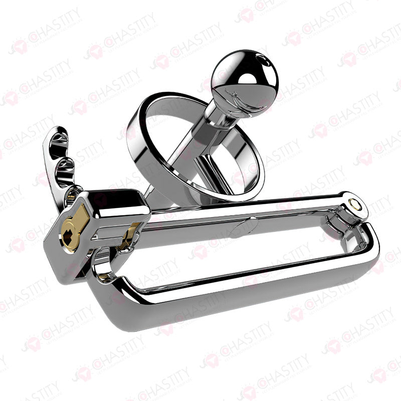 Adjustable PA Chastity With Urethral Plug