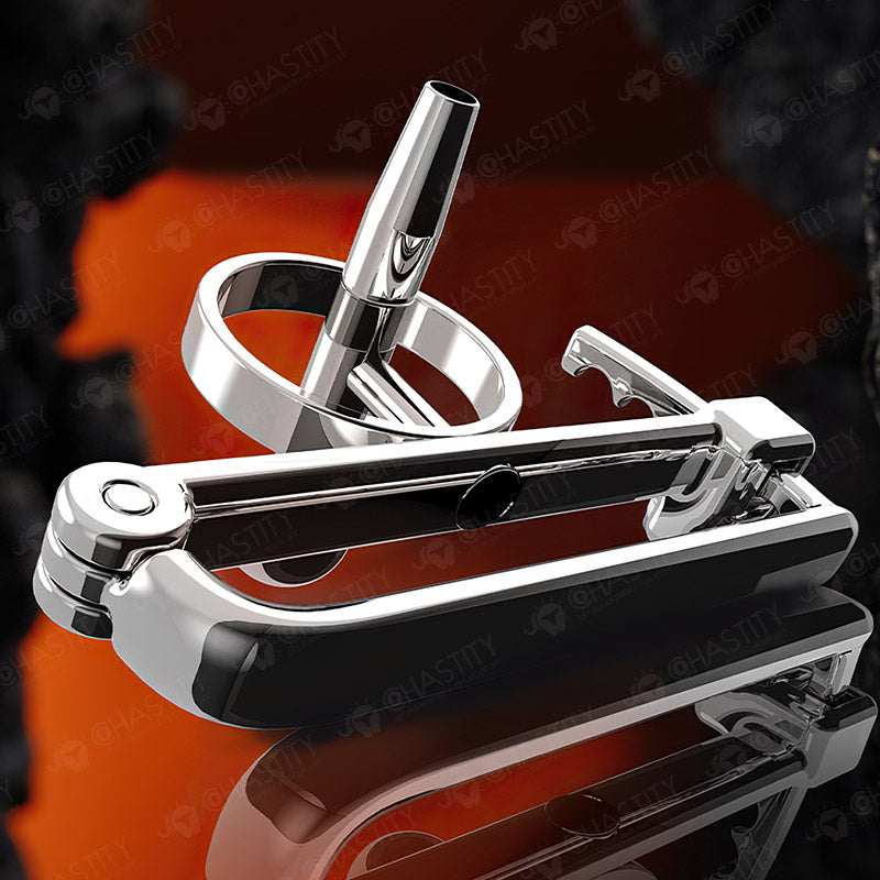 Adjustable PA Chastity With Urethral Plug