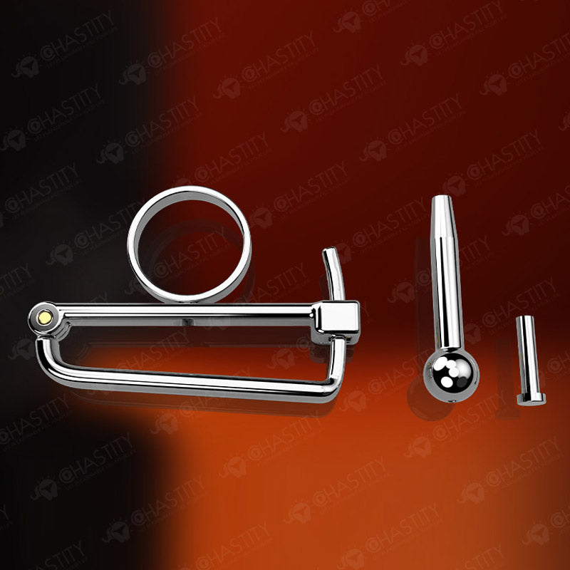 Adjustable PA Chastity With Urethral Plug