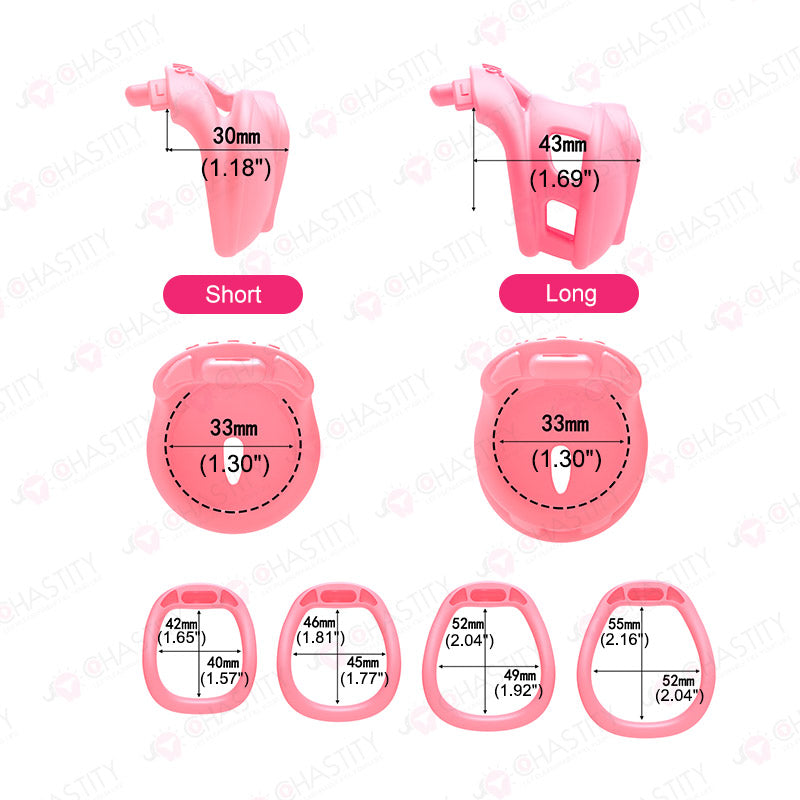 Pink Vulva Chastity Cage
