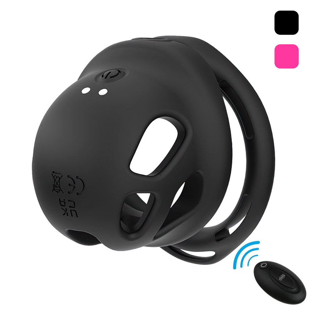 Remote-Controlled Vibrating Penis Cage  MChastity