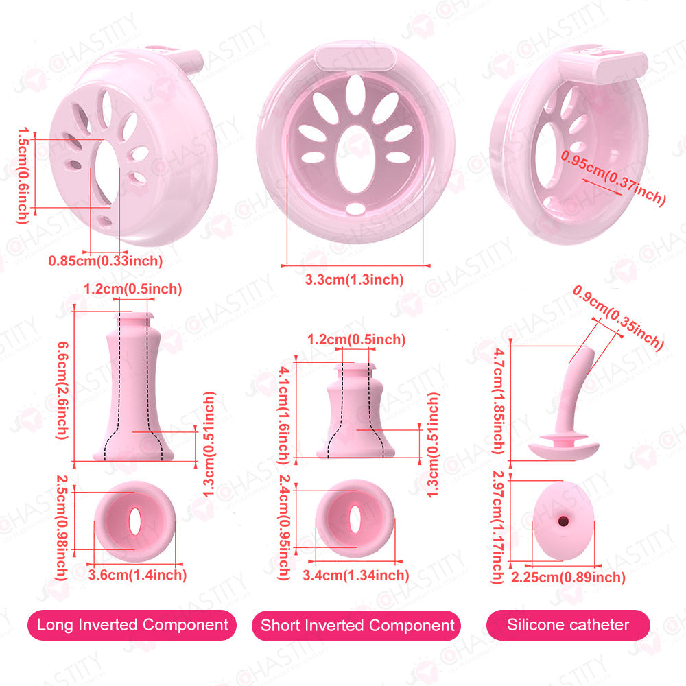 Removable Inverted Flat Chastity Cage
