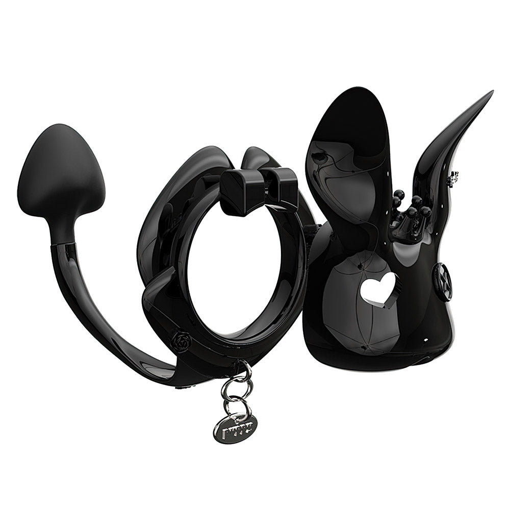 Rogue Rabbit Chastity Cage With Tail Anal Plug MChastity Rogue Rabbit Chastity Cage With Tail Anal Plug MChastity