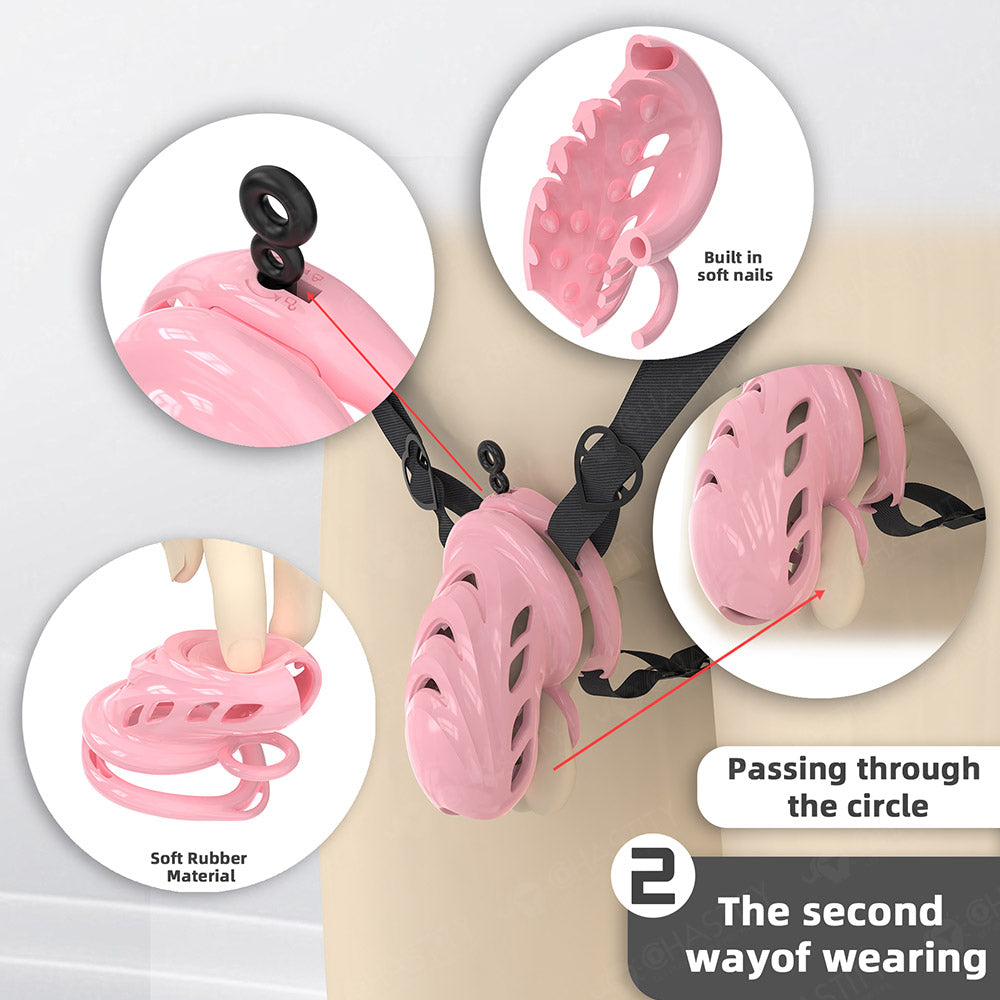 Rubber Cock Cage With Soft Nails Inside