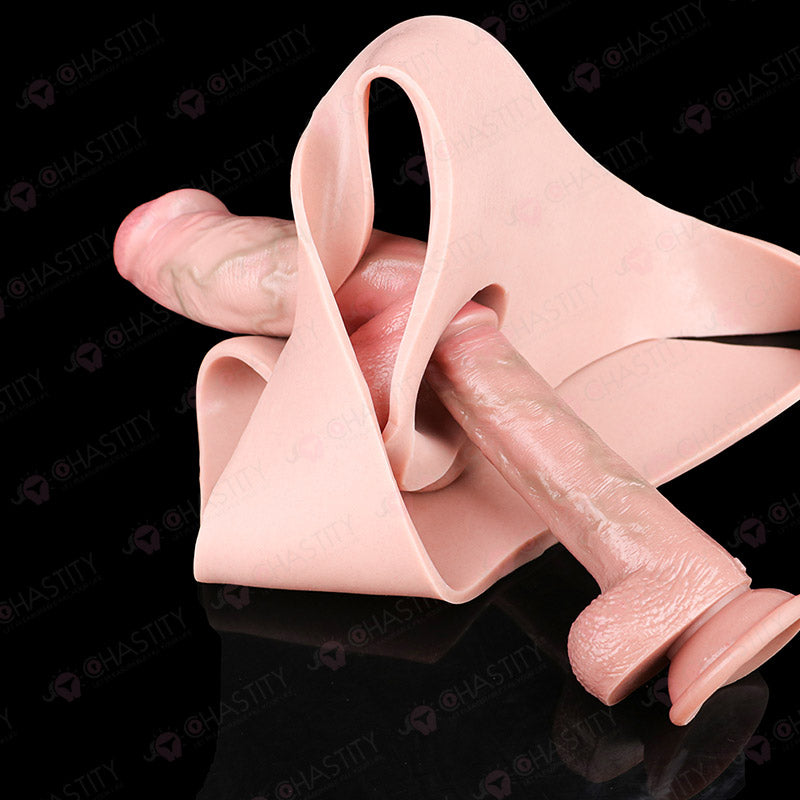 Silicone Realistic Hollow Penis Sleeve Pants