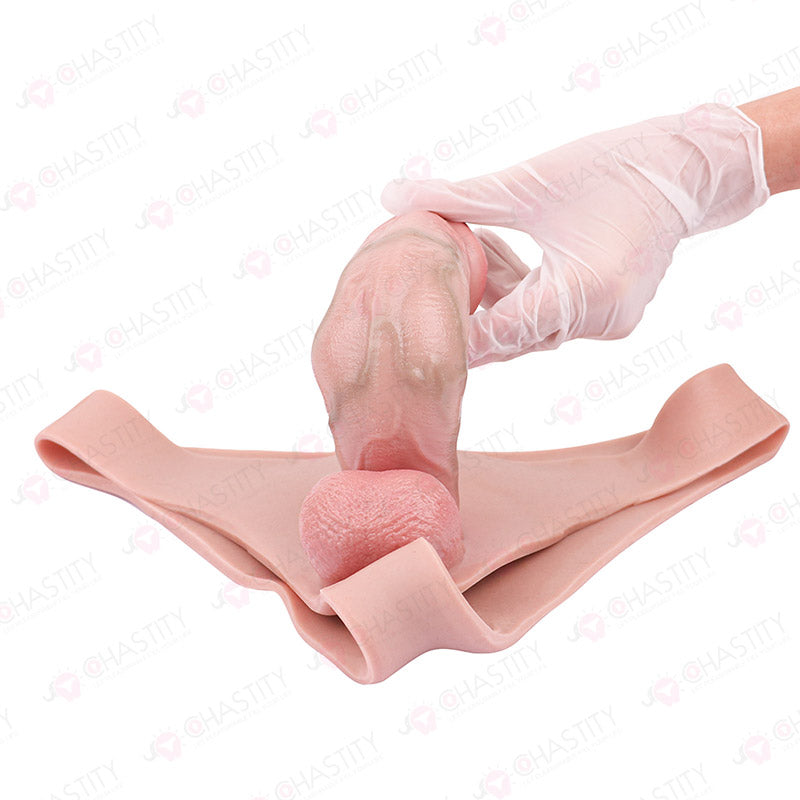 Silicone Realistic Hollow Penis Sleeve Pants