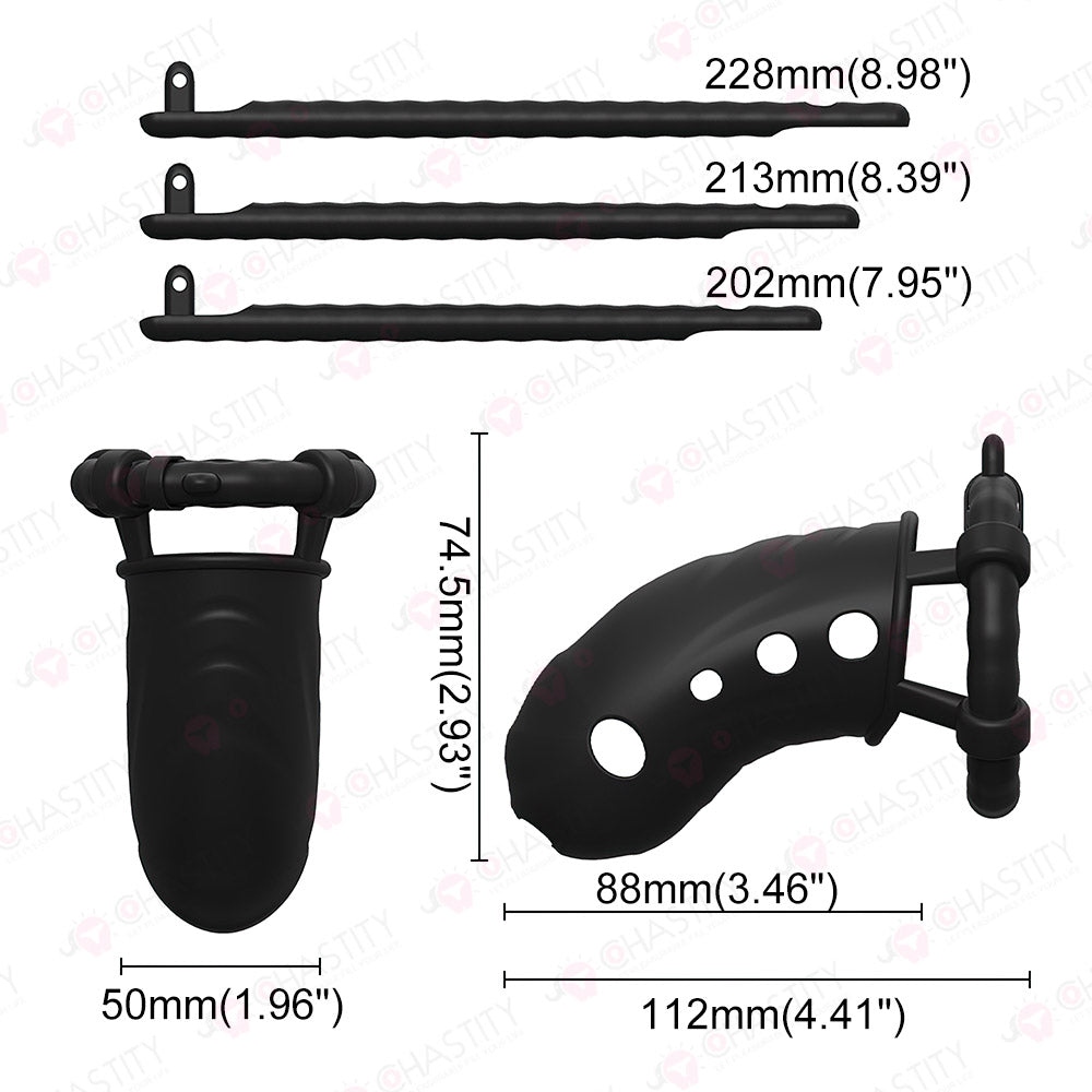 Soft Silicone Chastity Training for Men (3 Rings)