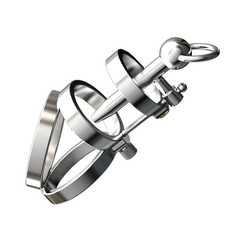 Steampunk Series Cock Cage With Urethral Sound