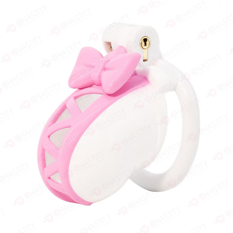 Trans in Lolita-Style Chastity Cage