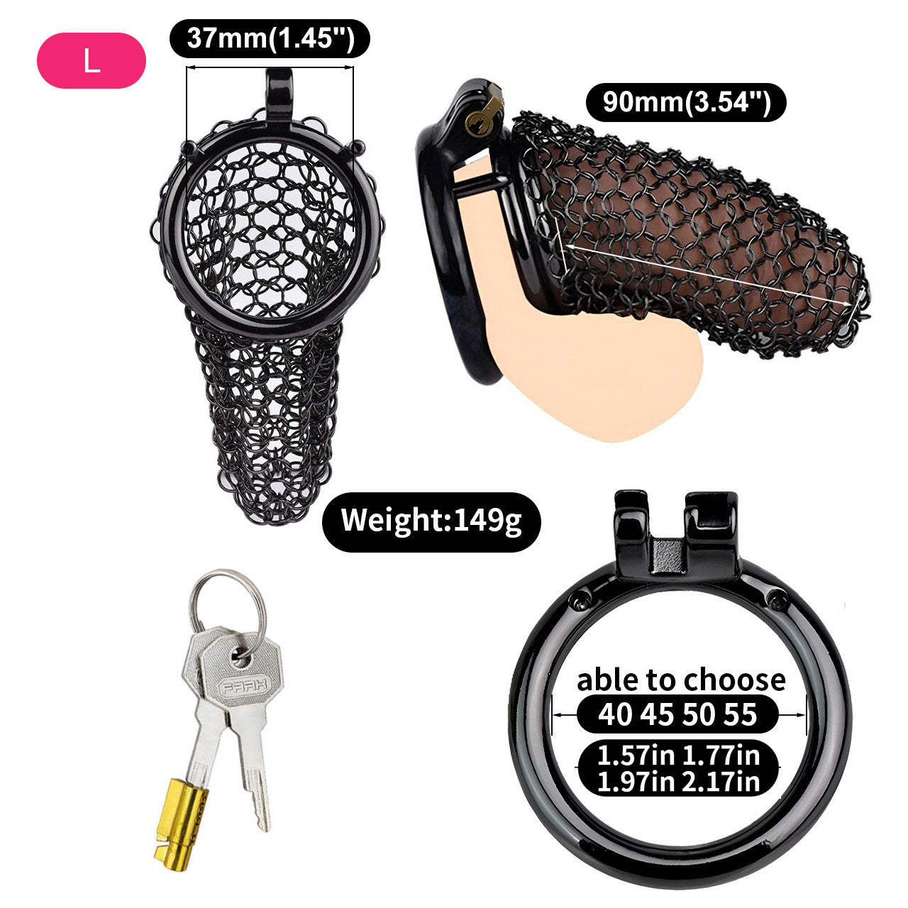 Soft Black Chastity Armor