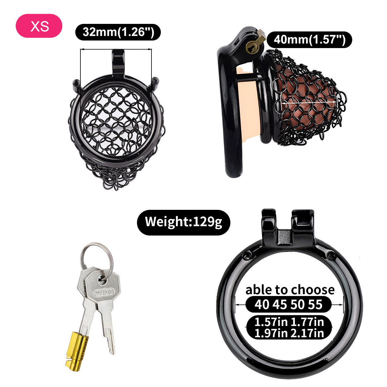 Soft Black Chastity Armor