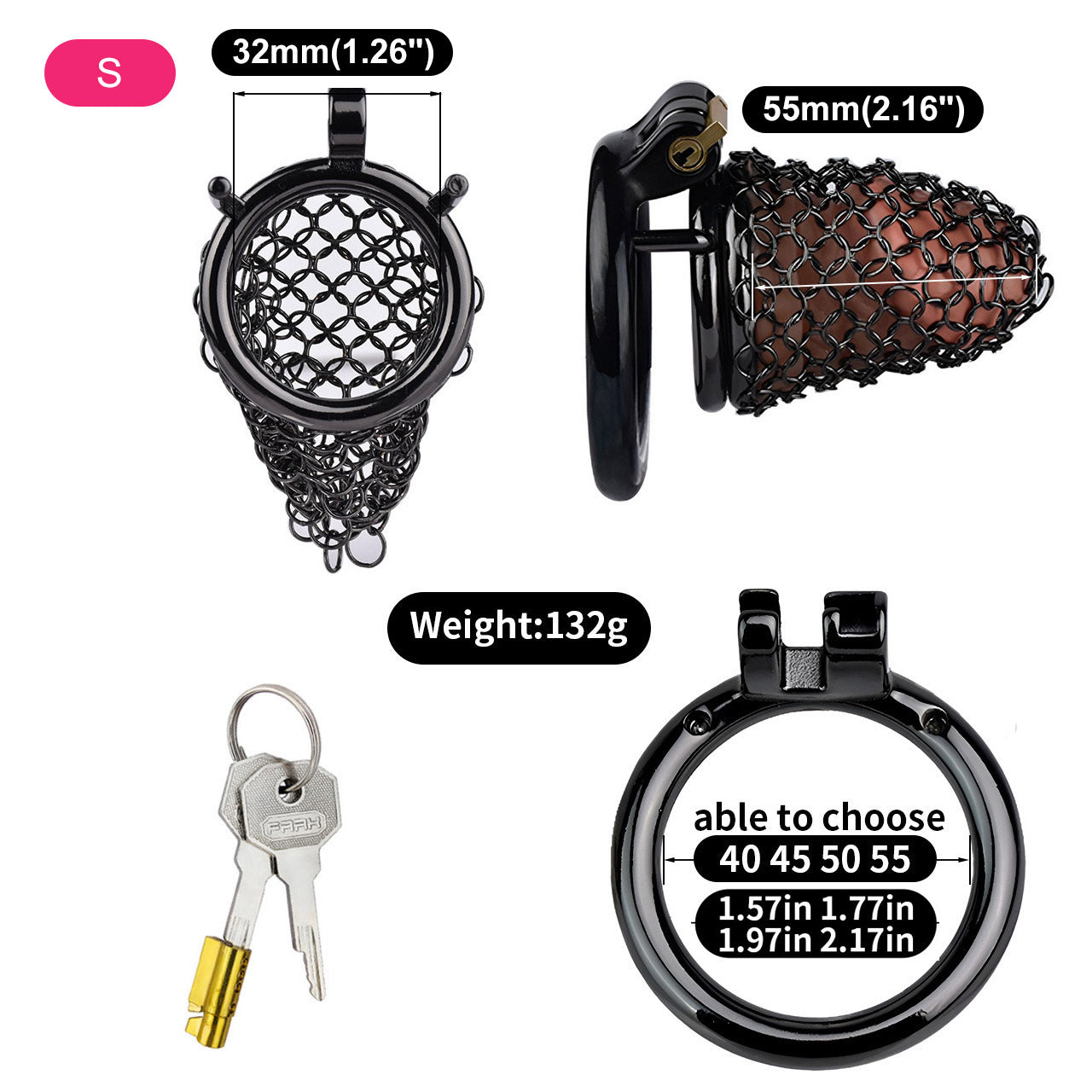 Soft Black Chastity Armor