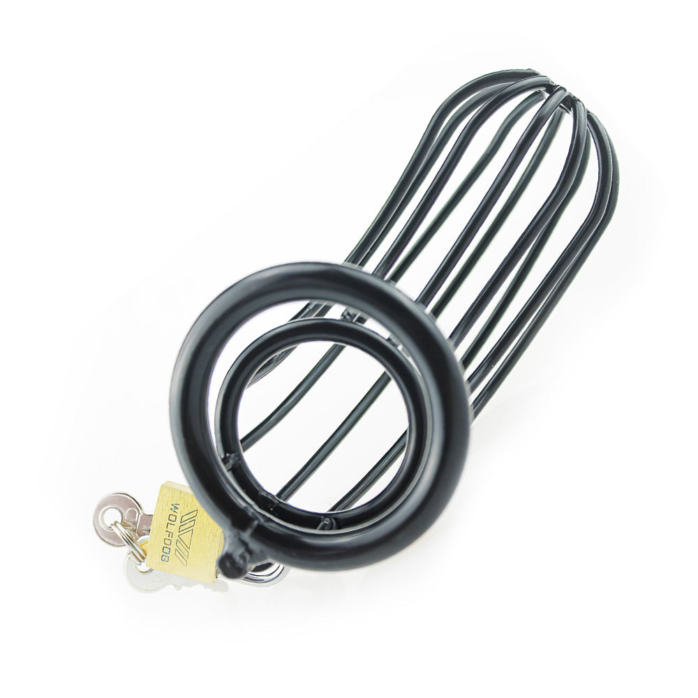 black metal chastity cage