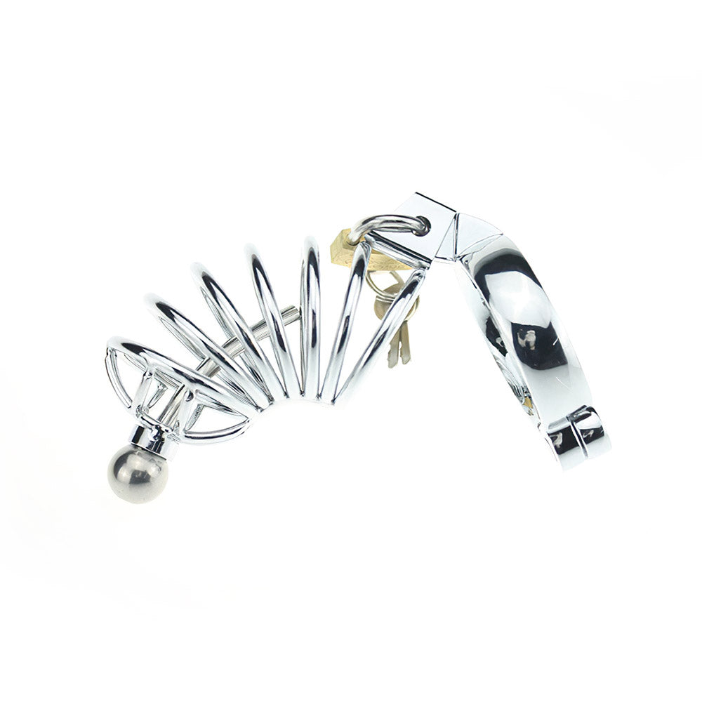 Cock Cage With Catheter (3 Rings)