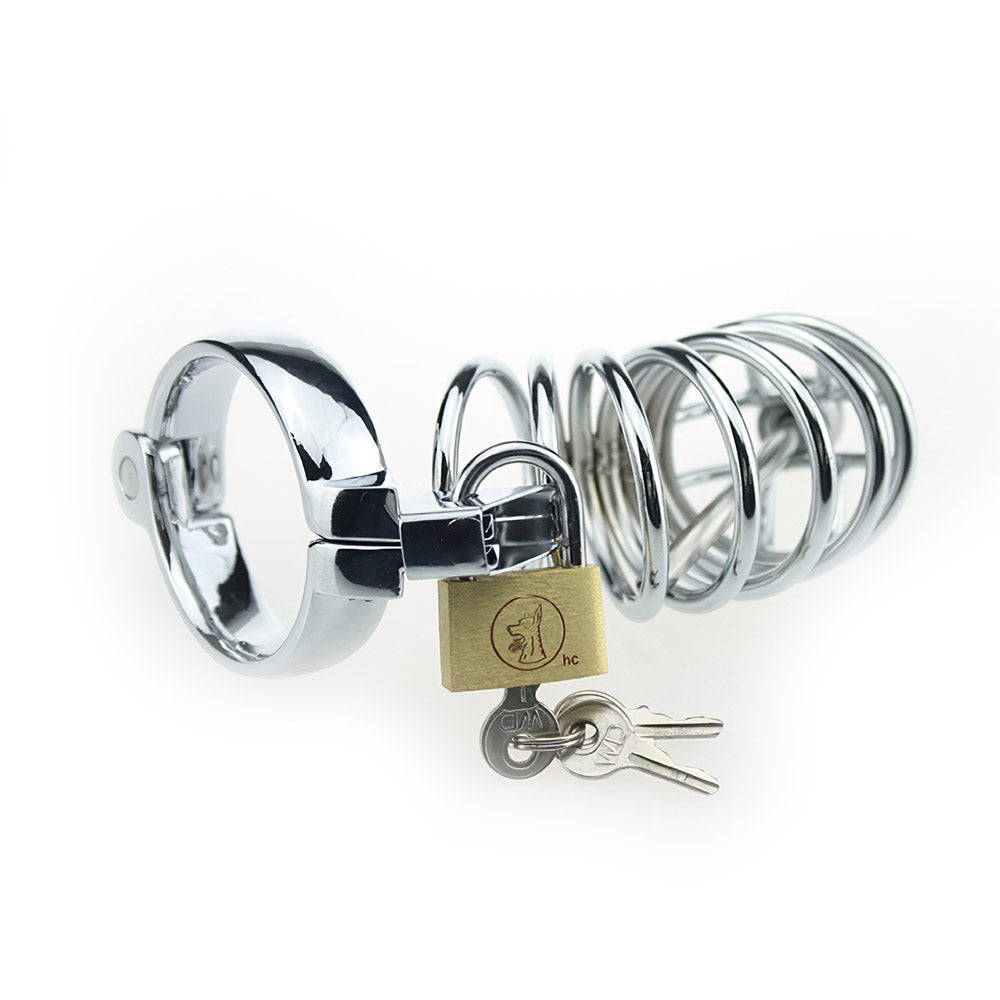 Cock Cage With Catheter (3 Rings)