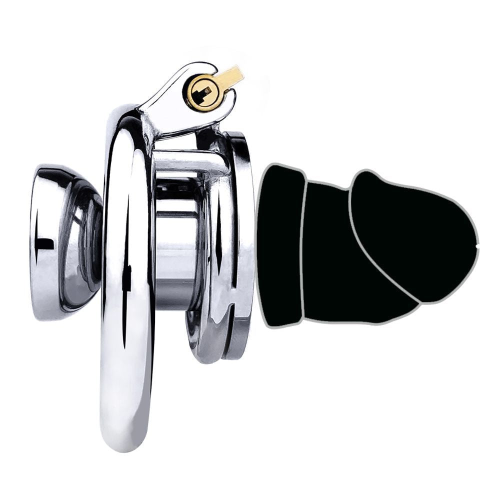 cock in chastity with dildo