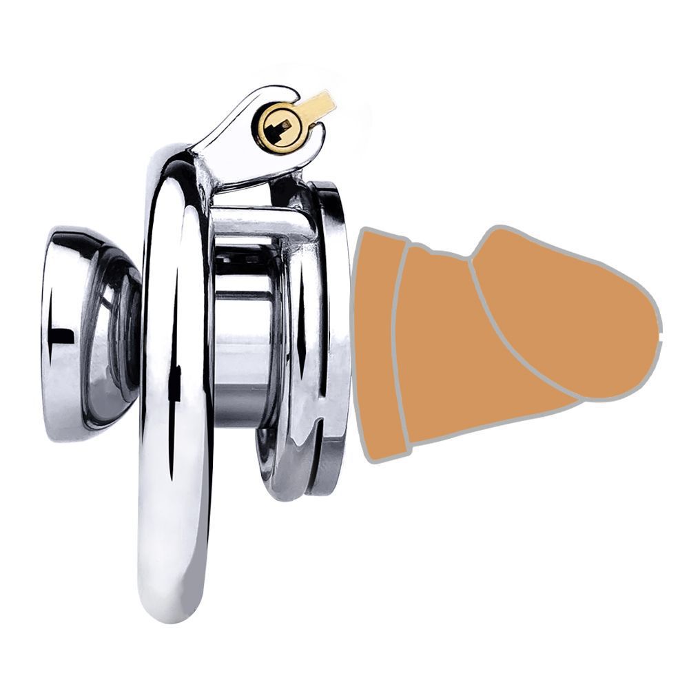 cock in chastity with dildo