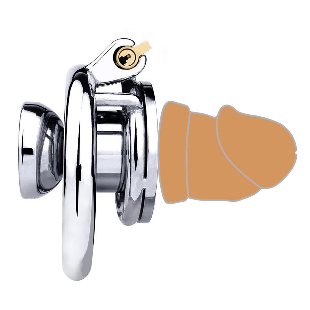 cock in chastity with dildo