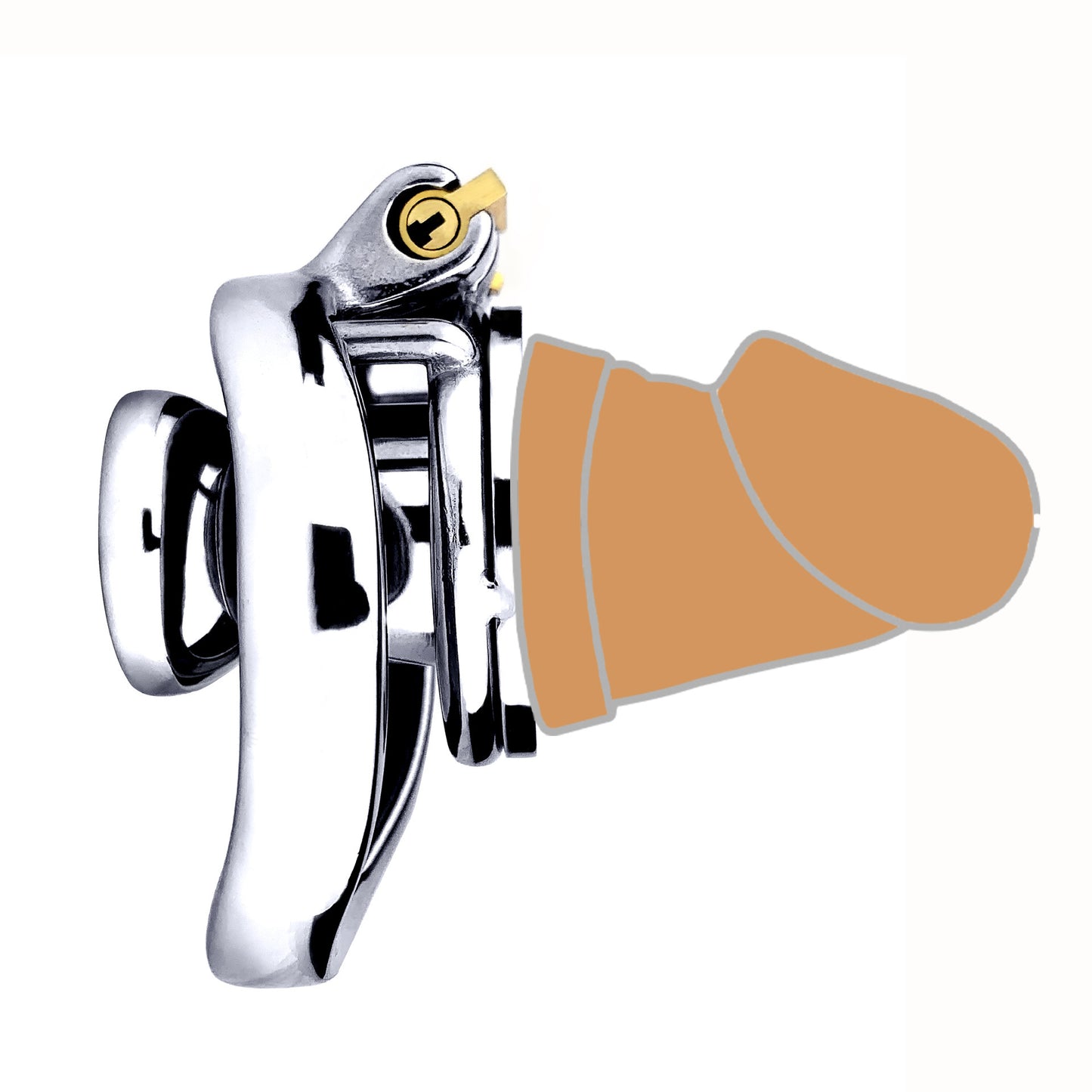 cock in chastity with dildo