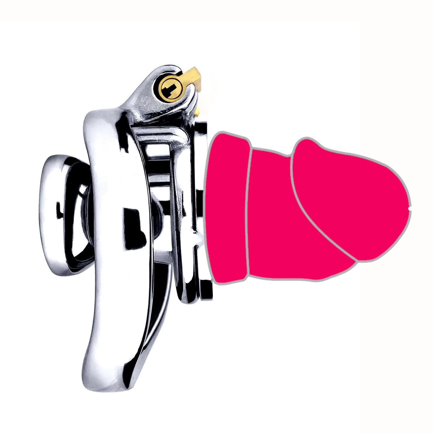 cock in chastity with dildo